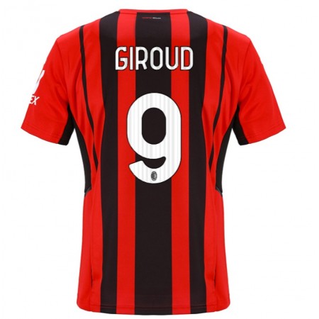 Billiga Fotbollströjor AC Milan Olivier Giroud 9 Hemma tröja 2021/22 Kortärmad